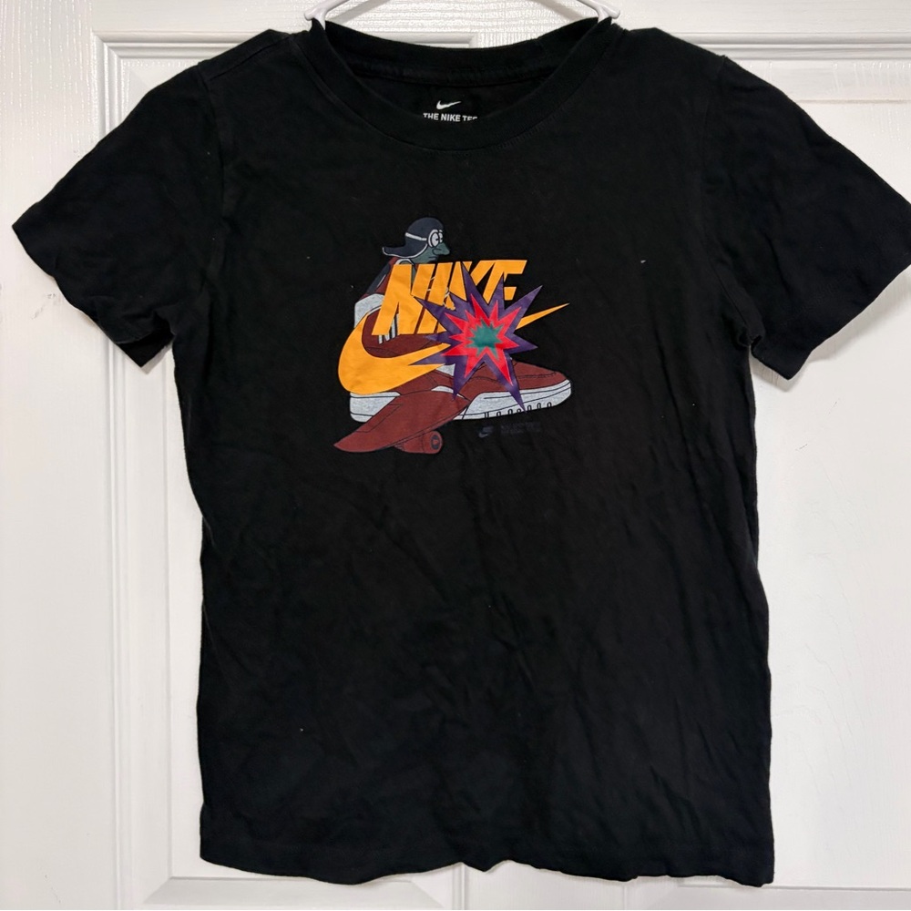 Nike Black Tee with White Logo